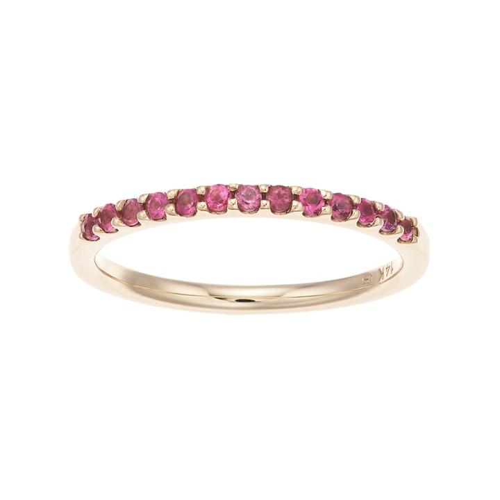 Boston Bay Diamonds 14k Gold Pink Tourmaline Stack Ring, Women's, Size: 7