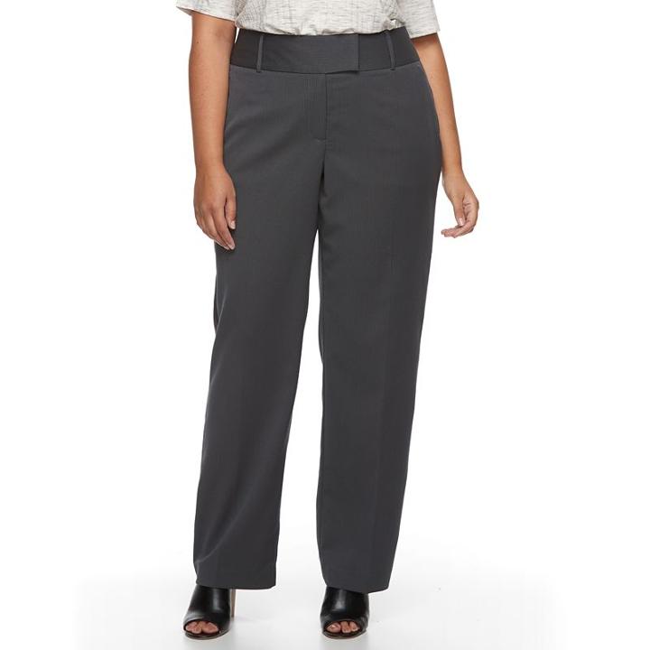Plus Size Apt. 9&reg; Dress Pants, Women's, Size: 24 W, Grey