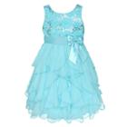 Girls 7-16 American Princess Sequin Bodice & Corkscrew Skirt Dress, Size: 16, Med Blue