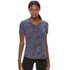Women's Tek Gear&reg; Easy Burnout V-neck Yoga Tee, Size: Small, Dark Blue