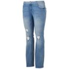 Juniors' Plus Size So&reg; Destructed Bootcut Jeans, Teens, Size: 22 W, Blue Other