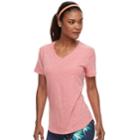 Women's Tek Gear&reg; Essential V-neck Short Sleeve Tee, Size: L Tall, Med Orange