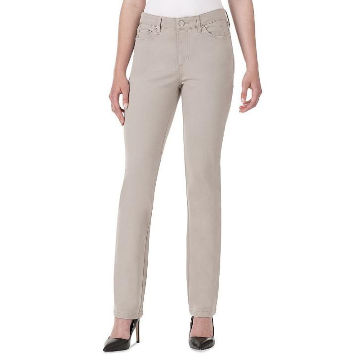 Women's Haggar Super Stretch Twill Pants, Size: 10, Beige Oth