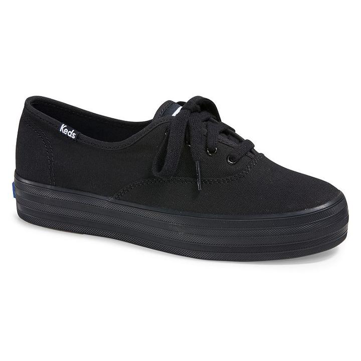 Keds Triple Solids Women's Ortholite Sneakers, Size: 9, Black