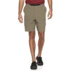 Men's Croft & Barrow&reg; Synthetic Side Elastic Belted Cargo Shorts, Size: 30, Med Brown
