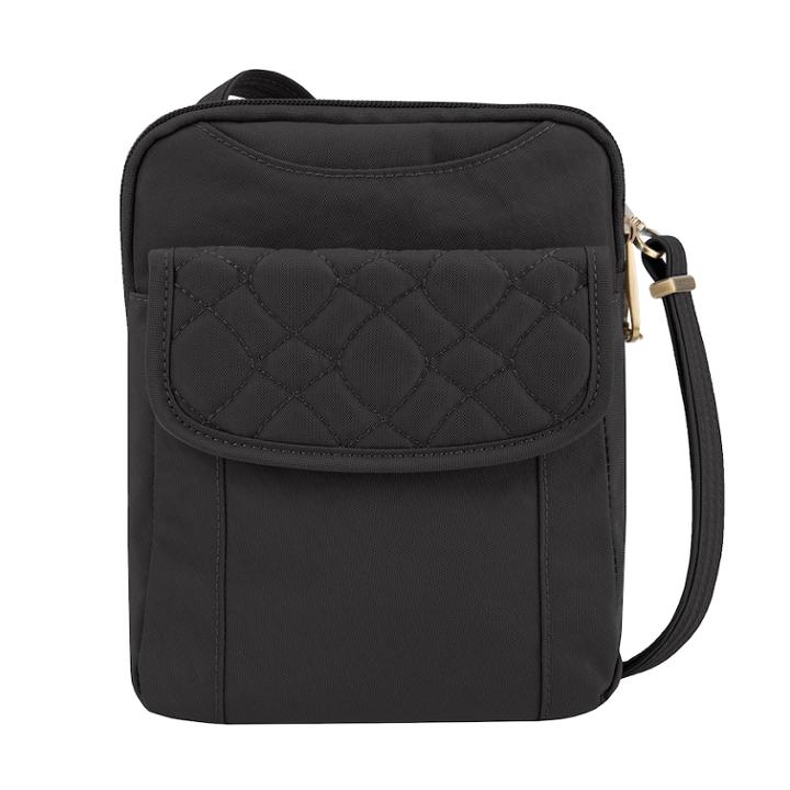 Travelon Anti-theft Signature Quilted Slim Pouch, Women's, Black