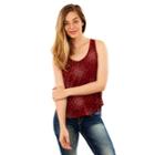 Juniors' Wallflower Print Bandeau & Racerback Tank, Teens, Size: Small, Red/coppr (rust/coppr)