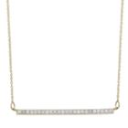 1/4 Carat T.w. Diamond 10k Gold Bar Necklace, Women's, Size: 18, White