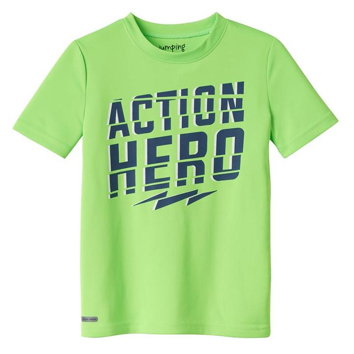 Boys 4-10 Jumping Beans&reg; Play Cool Performance Sporty Graphic Tee, Boy's, Size: 5, Brt Yellow