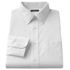 Big & Tall Croft & Barrow&reg; Solid Broadcloth Point-collar Dress Shirt, Men's, Size: 17 36/7t, White
