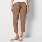 Petite Size Sonoma Goods For Life&trade; Beachy Linen Blend Capris, Women's, Size: 2 Petite, Med Brown