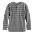 Boys 4-7x Sonoma Goods For Life&trade; Long-sleeved Jacquard Henley, Size: 7, Med Grey