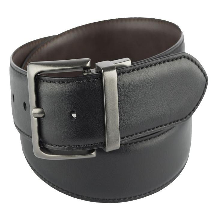 Dockers Reversible Leather Belt - Men, Size: 38, Grey (charcoal)