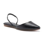 Apt. 9&reg; Women's Pointed-toe Slingback Flats, Size: 6, Black