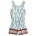 Girls 7-16 Mudd&reg; Lattice Tank Romper, Size: Xxl/16, Dark Blue