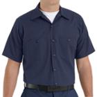 Red Kap, Men's Classic-fit Durastripe&reg; Striped Button-down Work Shirt, Size: Small, Multicolor