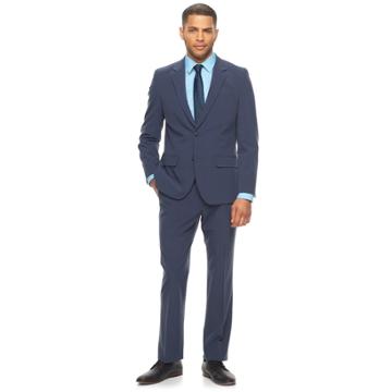 Men's Apt. 9&reg; Slim-fit Twill Suit, Size: 40l 33, Med Blue