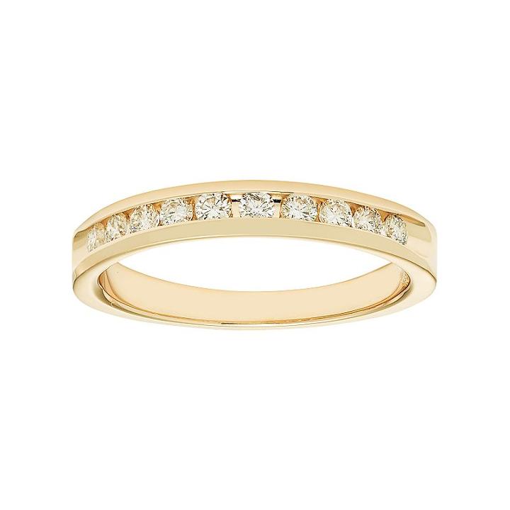 14k Gold 1/3 Carat T.w. Diamond Anniversary Ring, Women's, Size: 6, White
