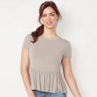 Women's Lc Lauren Conrad Peplum Hem Tee, Size: Xxl, Med Beige