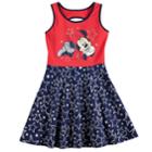 Disney's Minnie Mouse Girls 4-10 Glittery Graphic Patriotic Skater Dress By Jumping Beans&reg;, Size: 7, Med Red