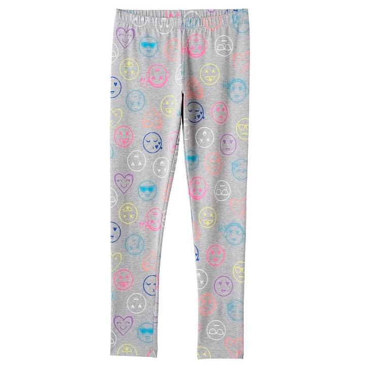Girls 7-16 & Plus Size Full Length Leggings, Girl's, Size: 12, Med Grey