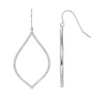 Fleur Cubic Zirconia Marquise Drop Earrings, Women's, Grey