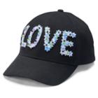 Women's Mudd&reg; Floral Love Cap, Black