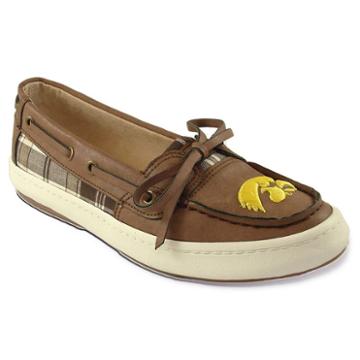 Women's Campus Cruzerz Westwind Iowa Hawkeyes Boat Shoes, Size: 11, Brown
