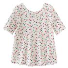 Girls 4-10 Jumping Beans&reg; Print Pieced Elbow-sleeve Tunic, Size: 6, White Oth