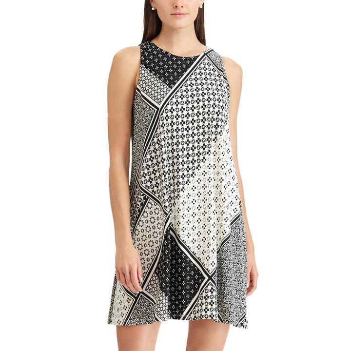 Women's Chaps Print Sheath Dress, Size: Small, Natural