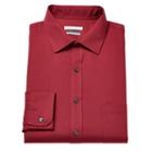 Men's Van Heusen Flex Collar Regular-fit Pincord Dress Shirt, Size: 17-32/33, Red