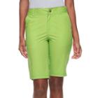 Women's Caribbean Joe Twill Skimmer Capris, Size: 12, Lt Green