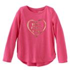 Girls 4-10 Jumping Beans&reg; Foiled Graphic High-low Hem Tee, Size: 10, Pink