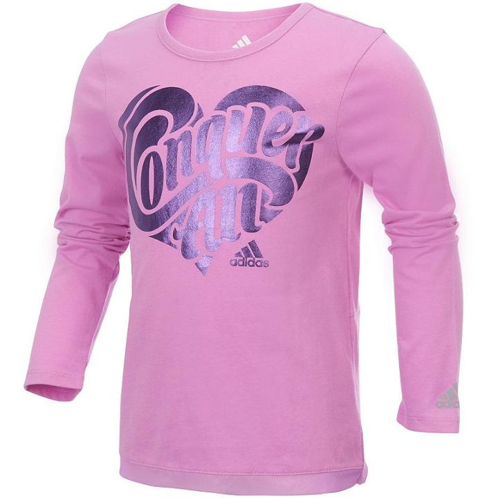 Girls 7-16 Adidas Criss-cross Graphic Tee, Size: Xl, Lt Purple