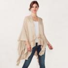 Women's Lc Lauren Conrad Double Ruffle Ruana, White