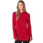 Women's Cuddl Duds Softwear Hoodie, Size: Medium, Red