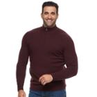 Big & Tall Croft & Barrow&reg; True Comfort Classic-fit Stretch Quarter-zip Sweater, Men's, Size: 2xb, Dark Red