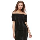 Juniors' Jolie Vie Off The Shoulder Top, Girl's, Size: Xl, Black