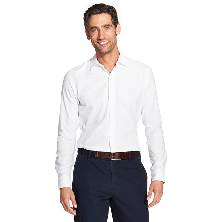 Men's Izod Saltwater Blues Slim-fit Button-down Shirt, Size: Small, White