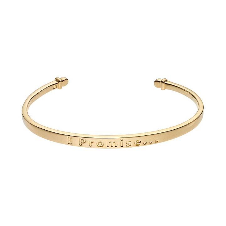 I Promise By Karen R. I Will Always Love You Cuff Bracelet, Women's, Yellow