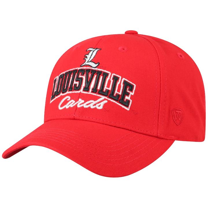 Adult Top Of The World Louisville Cardinals Advisor Adjustable Cap, Men's, Med Red