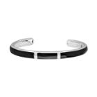 Marie Claire Jewelry Crystal Silver Tone Cuff Bracelet, Women's, Black