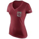 Women's Nike Oklahoma Sooners Logo Pocket Tee, Size: Large, Dark Red