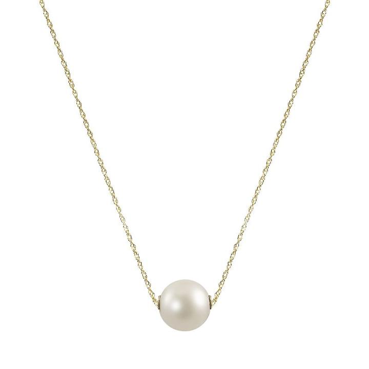 14k Gold Freshwater Cultured Pearl Necklace, Women's, Size: 18, White
