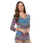 Women's Dana Buchman 3/4-sleeve Cowlneck Top, Size: Xs, Black