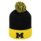 Adult Top Of The World Michigan Wolverines Pom Knit Hat, Men's, Blue (navy)
