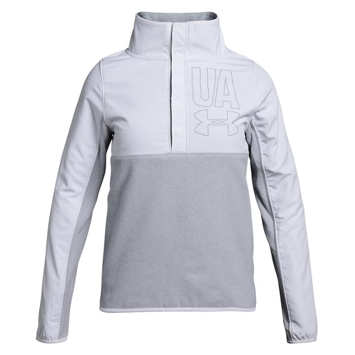 Girls 7-16 Under Armour Phenom Fleece 1/2-snap Pullover, Size: Medium, Red Overfl