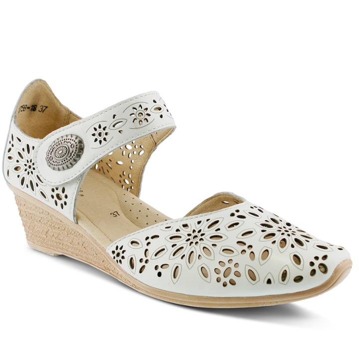 Spring Step Nougat Women's Wedge Shoes, Size: 40, White