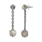 Simply Vera Vera Wang Beaded Nickel Free Linear Drop Earrings, Women's, Grey