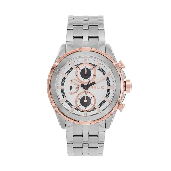 Relic Men's Callum Two Tone Stainless Steel Watch, Size: Large, Silver